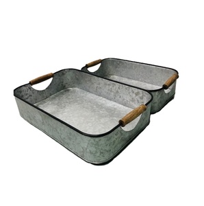 ถาดเสิร์ฟเหล็กกัลวาไนซ์ทรงสี่เหลี่ยมดีไซน์ทันสมัยเลือกขนาดได้ - Product Image 4