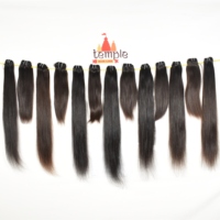 Lots de Cheveux Naturels Indiens Remy Lisses Comme des Baguettes, Pointes Brunes, Options Colorées, Couleur Naturelle Noire, Cheveux Humains pour Femmes, Prix de Gros
