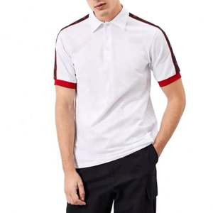 Personalizado bordado 100% algodón peinado Piqué Golf para Polos para hombres sólido 220 Gsm temporada de verano personalizable camisetas en blanco - Product Image 1