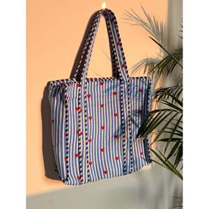 Sac fourre-tout isotherme grande capacité Pintresty avec fermeture éclair, broderie lettre, en coton et polyester, antivol, pour usage quotidien - Product Image 2