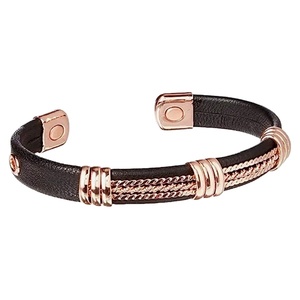 Pure Copper and Leatherette Motorcycle <b>Bracelet</b> for Men and Women Cool Magnetic Jewelry Accessories for a Z Crafts - Product Image 3