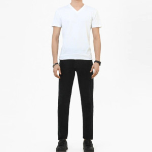 Pantalones chinos informales para hombre, cómodos pantalones negros de Color sólido, tela elástica recta para ropa de oficina, moda universitaria Formal - Product Image 4