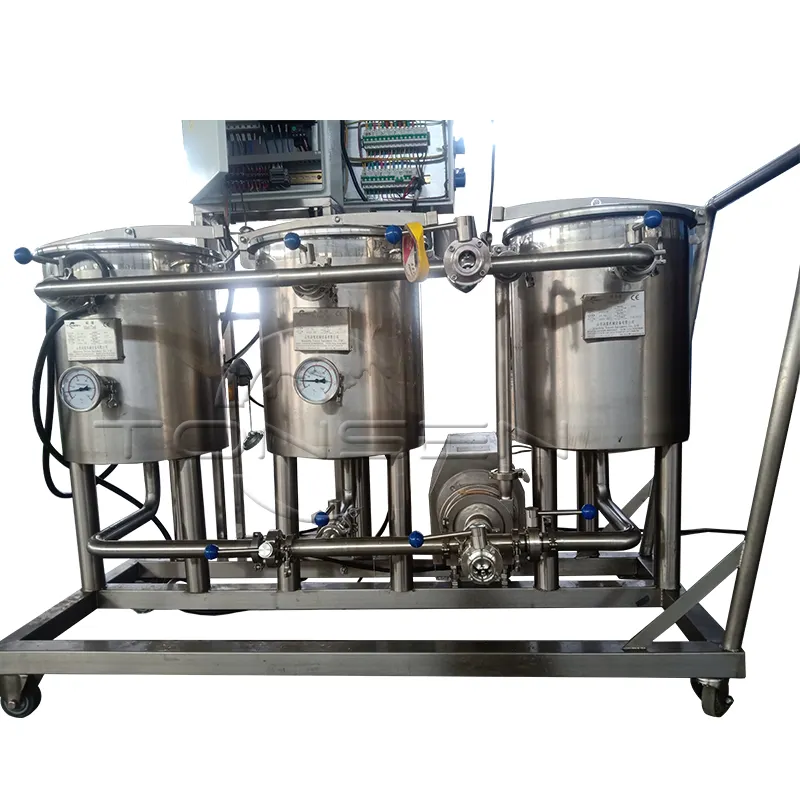 النظام المحمول لتنظيف المياه القلوية CIP بسعة 50 لتر و100 لتر سهل الاستخدام لخزانات تخمير البيرة ومعالجة الغسيل