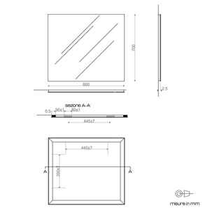 Espejo de Baño Reversible Empotrado de 80 cm de Alto y 70 cm de Ancho - Product Image 6