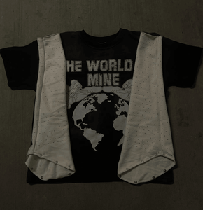 High Quality Men's Oversized <b>Long</b> Sleeve Acid Wash Distressed <b>Tshirt</b> Street Wear Graphic Boxy Waffle Hip Hop 100% Cotton Double - Product Image 2