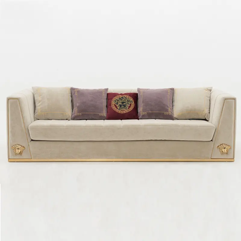 Sofá elegante personalizado, sofás italianos, capas luxuosas, conjunto de sofás luxuosos para casa