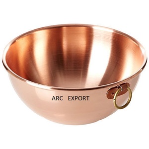 Mirror Polished Hammered Round Copper Bowl Restaurant and Hotel Ware Table Decorative Centerpiece Dinnerware Serving Bowls - Product Image 4
