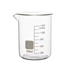 Bécher en verre Super Duty Low Form 150ml avec bec verseur et rebord renforcé pour laboratoire - Product Image 1