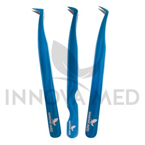 Juego completo de herramientas para extensión de pestañas, pinzas en ángulo múltiple en stock, pinzas para pestañas listas para enviar, acabado mate negro - Product Image 5