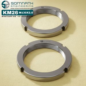 High-Quality KM26 <b>Lock</b> Nuts M130X2.0 Precision Metric Bearing Shaft Locknut for Secure Mounting Stainless Steel - Product Image 5
