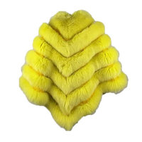 Blouson Bomber Femme en Fourrure de Renard Jaune, Meilleure Vente OEM, Hiver, Grande Taille, Fermeture Éclair, Chauffant, Respirant, Coupe-Vent, Finition Haut de Gamme