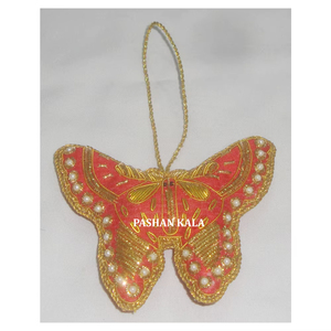 Adorno colgante de Navidad hecho a mano Zari para artículo decorativo muy exclusivo y personalizado adorno navideño de mariposa desollado - Product Image 1