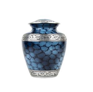 Classically Designed Purple <b>Stone</b> Color Aluminum Urn Engraved Keepsake for Human Ashes Made of Brass Metal <b>Memorial</b> Cremation - Product Image 4