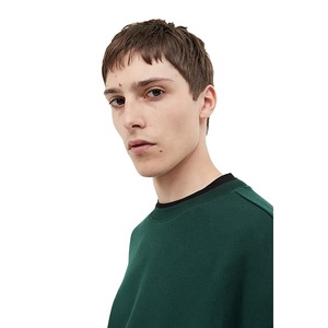 Sweat-shirt pour homme en coton de haute qualité, vente en gros, personnalisé, manches longues, col rond, chemise olive, motif 3D lourd, vêtements à la mode - Product Image 4