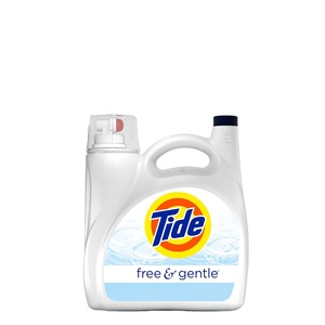 Detergente Líquido para Ropa Tide Free & Gentle, 105 fl oz, 80 Lavados, Compatible con HE (Paquete de 2) - Product Image 1