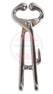 Porte-taureau vétérinaire pince à nez avec chaîne anneau en acier inoxydable porte-nez de taureau - Product Image 2