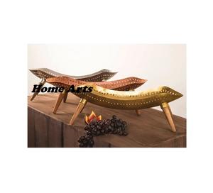 Cuenco de vidrio y metal para chocolates con soporte, cuenco para aperitivos y postres de forma ovalada de la mejor calidad con soporte en la India - Product Image 5