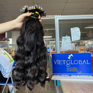 100% ต่อผมมนุษย์สำหรับต่อผมมนุษย์แนวหนังกำพร้าตามธรรมชาติจากกัมพูชา - Product Image 1