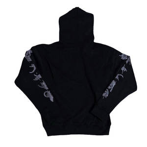 High Quality Knitted Rhinestone Fleece Hoodie Cotton Oversize Thick <b>Drop</b> Shoulder Plain Custom Men Breathable Eco-Friendly - Product Image 2