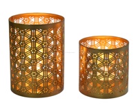 Petit porte-lampe à thé en métal de luxe Bouddha calme Bougeoirs en laiton découpés au laser pour la décoration intérieure pour Noël et Pâques