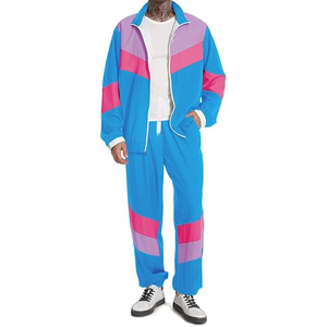 Ensemble 2 pièces coupe-vent à capuche pour homme, en coton épais, respirant, brodé et imprimé, dernier design, style streetwear hiver - Product Image 4