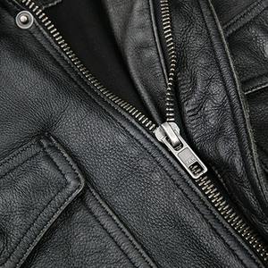 Chaqueta de Cuero Marrón Clásica Vintage para Hombre, Piel de Cordero Auténtica con Patrón de Camuflaje, Material de Piel de Vaca - Product Image 5