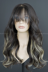 Single Donor Wavy Machine Vietnamese Hair Extension <b>Wig</b> Bleach Knots Customize Color - Product Image 3