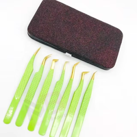 Pince à cils en acier inoxydable personnalisée avec logo privé, applicateur de cils, pince à cils anti-magnétique de haute qualité et durable