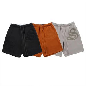 Pantalones Cortos Deportivos de Felpa Francesa Personalizados OEM, 100% Algodón Pesado, Bordado, Estilo Urbano, Aspecto Desgastado Vintage, Unisex para Hombre - Product Image 1