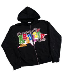 เสื้อผ้าแนวสตรีทผ้าเฟรนช์เทอร์รี่มีซิปสีจางมีฮู้ดสำหรับผู้ชายผู้หญิง - Product Image 3