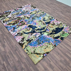 Lesli PB Oriental traditionnel fait à la main touffeté 100% laine tapis tapis personnalisé maison exercice taille abstrait motif ensemble - Product Image 1