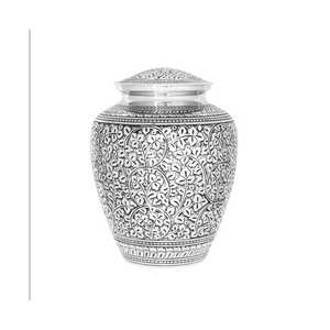 Urnas hechas a mano de nuevo diseño para cenizas humanas, suministros funerarios para adultos, accesorios funerarios, urna de aluminio, artesanía de cremación en La India - Product Image 5