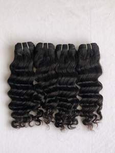 Exportación del producto más vendido a precios al por mayor 100% cutícula alineada virgen indio 14 "Extensión de cabello humano de onda profunda suelta - Product Image 6