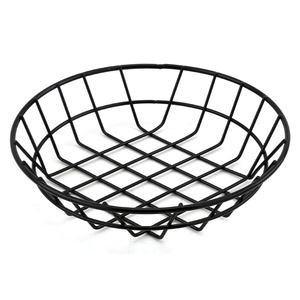 Panier métallique de taille moyenne de couleur noire en métal de la plus haute qualité pour le panier de stockage de fruits et légumes - Product Image 1