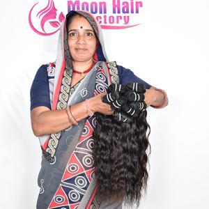 El mejor producto presenta extensiones de cabello humano Remy indio suave y sedoso de aspecto natural Estilo ondulado de cierre disponible a precios asequibles - Product Image 1