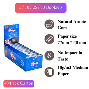 Papel de Liar Korobe Azul, Tamaño Personalizado, Pulpa de Madera Premium, para Cigarrillos y Filtros de Tabaco, para Adultos y Amantes del Fumar - Product Image 5