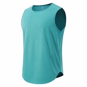 Vêtements de sport sans manches respirants et décontractés pour hommes, haut en tricot pour la course, l'entraînement et le fitness, grande taille disponible - Product Image 1