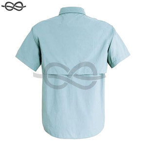 Marque privée personnalisée chemises de pêche boutonnées pour hommes chemises de protection solaire imperméables à manches longues en nylon tactique à séchage rapide - Product Image 2