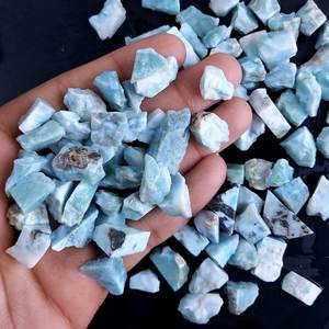 Pierre brute de larimar bleue Dhorgems, pierre précieuse brute, minéraux bruts, pierres précieuses en vrac, évaluées par un tiers pour la fabrication de bijoux faits à la main - Product Image 4