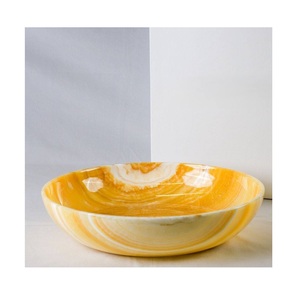 Elegante Tazón Decorativo de Resina Hecho a Mano, Ecológico, con Superficie Brillante, Diseño Moderno para Ensaladas de Frutas, Exhibición en el Hogar y Uso en Fiestas - Product Image 1