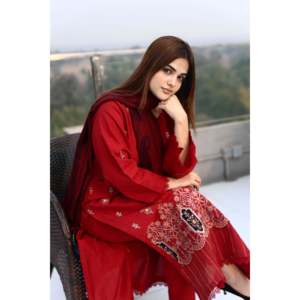 Trends by Cp <b>Present</b> Women's 3PC Embroidered Khaddar Cutwork Shirt & Kashmiri Jacquard Shawl Set - Product Image 2