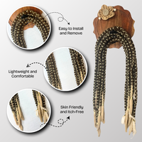 Extensions de dreadlocks en cheveux humains Remy indiens, légères, aspect naturel, longue durée, sans traitement chimique, mélange de couleurs, tissage