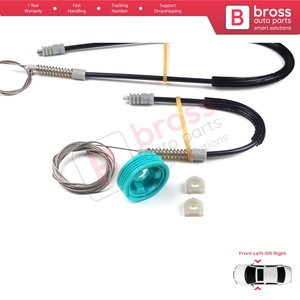 BWR5345 Window Regulator Repair Set Front for 80 B3 B4 8G 89 1991-2001 2-<b>Door</b> Coupe Cabriolet 895837729 - Product Image 6