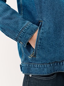 Custom <b>Men</b> <b>Blue</b> Denim Jackets Casual Stylish Outerwear Suppliers Fashion Vendors Wholesale Clothing Makers ODM 2026 - Product Image 3