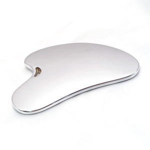 Cadeaux de spa promotionnels logo personnalisé massage de poche en acier inoxydable guasha outil facial - Product Image 4