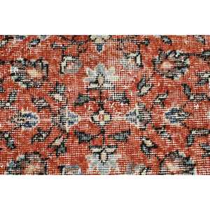 Alfombra Turca Vintage de 3.9x6.9 pies, Alfombra Roja y Azul de Estilo Suroeste - Product Image 5