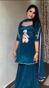 ชุดสูทชาราชินอนสำหรับผู้หญิงชุดใส่ในเทศกาลปักลายสำหรับปาร์ตี้และพิเศษ - Product Image 6