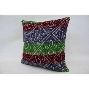 Multicolor 16x16 pulgadas lana Kantha mosaico Paisley Patchwork almohada Vintage tejido con paneles diseño de uva - Product Image 3