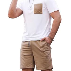 Conception personnalisée fabriquée au Pakistan ensemble de shorts à quantité minimale de commande basse vêtements de sport respirants taille confortable léger couleur unie pour hommes - Product Image 3