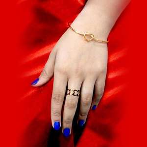 Urthn Fine Jewelry <b>Set</b> Gold Plated Heart Design Ring and <b>Bracelet</b> 1502346 - Product Image 1